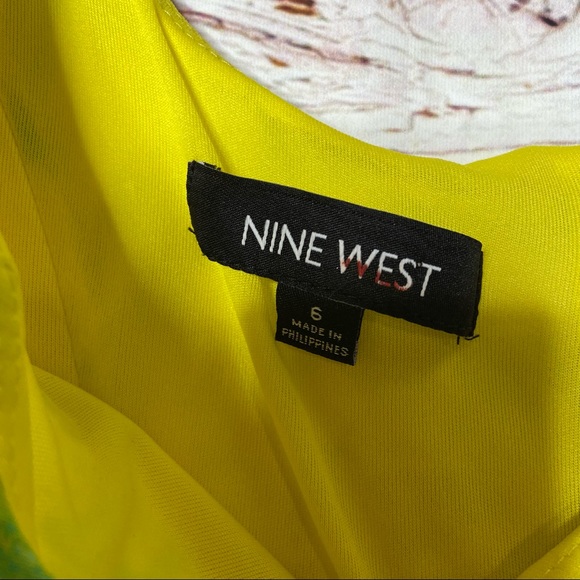 Nine West Floral Print A-Line Dress Sz 6 - Picture 9 of 16